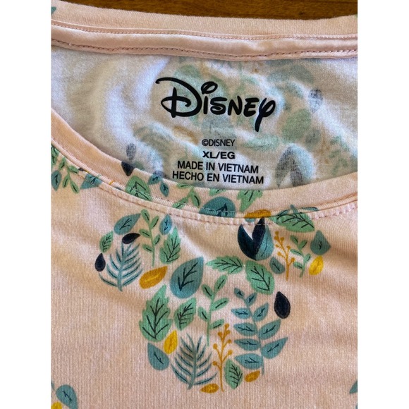 Disney Women's Pajama Set - Peach with Blue/Green Mickey Mouse Print - Picture 7 of 10